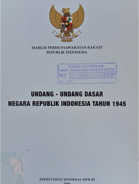 Image of Undang Undang Dasar Negara Republik Indonesia Tahun 1945